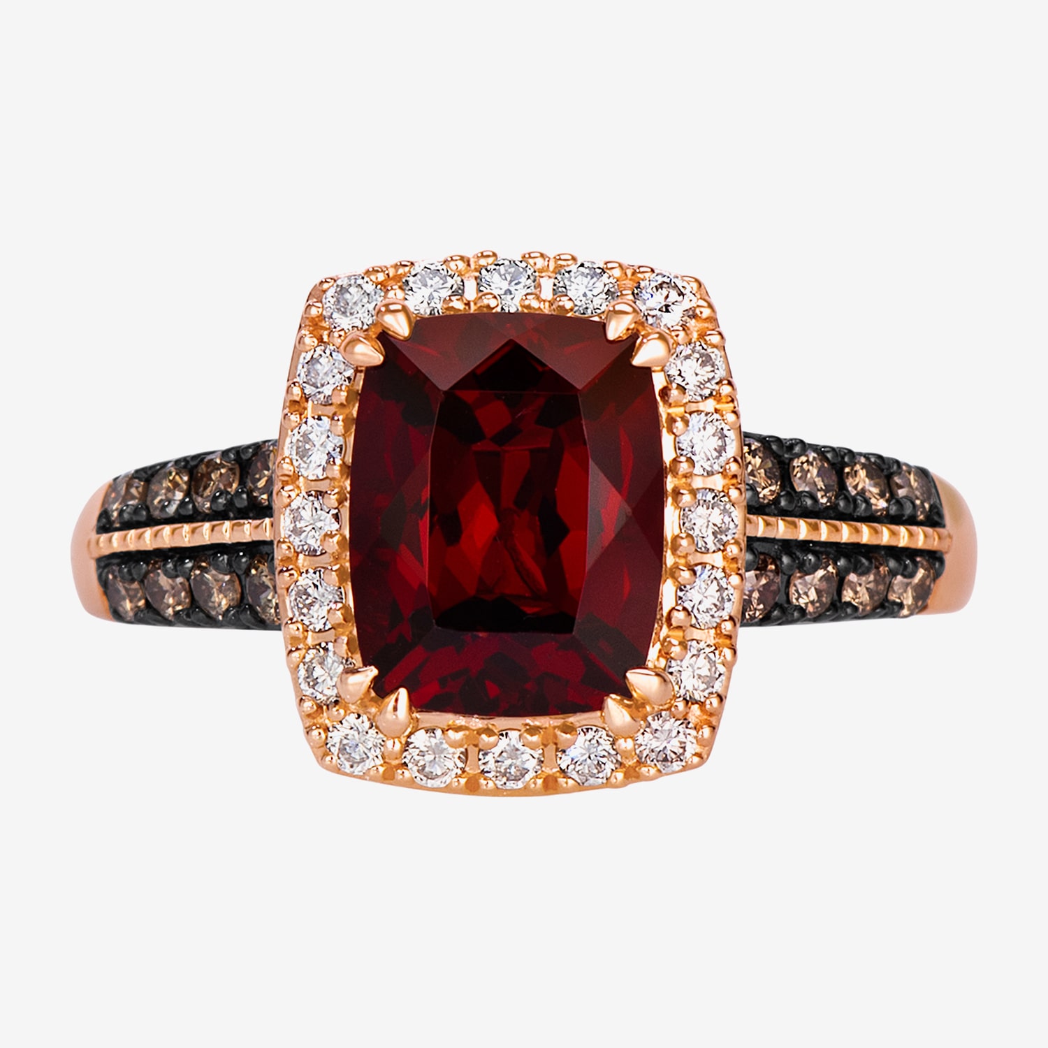 Le Vian Grand Sample Sale Le Vian Grand Sample Sale Limited Quantities! Womens 1/2 CT. T.W. Genuine Red Garnet 14K Rose Gold Cushion Cocktail Ring