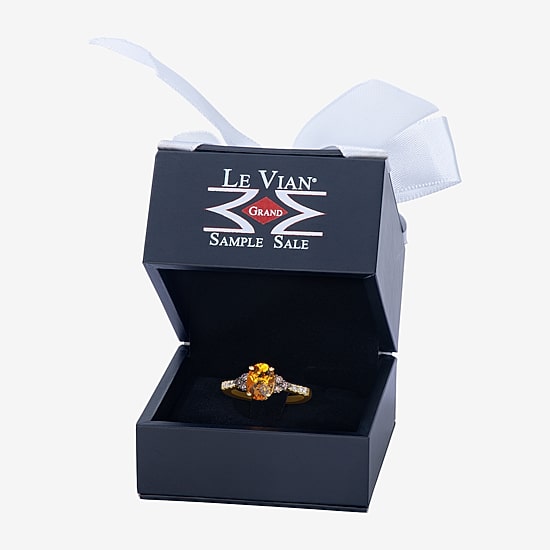 Le Vian Grand Sample Sale Le Vian Grand Sample Sale Limited Quantities! Womens 1/4 CT. T.W. Genuine Orange Citrine 14K Gold Oval Cocktail Ring