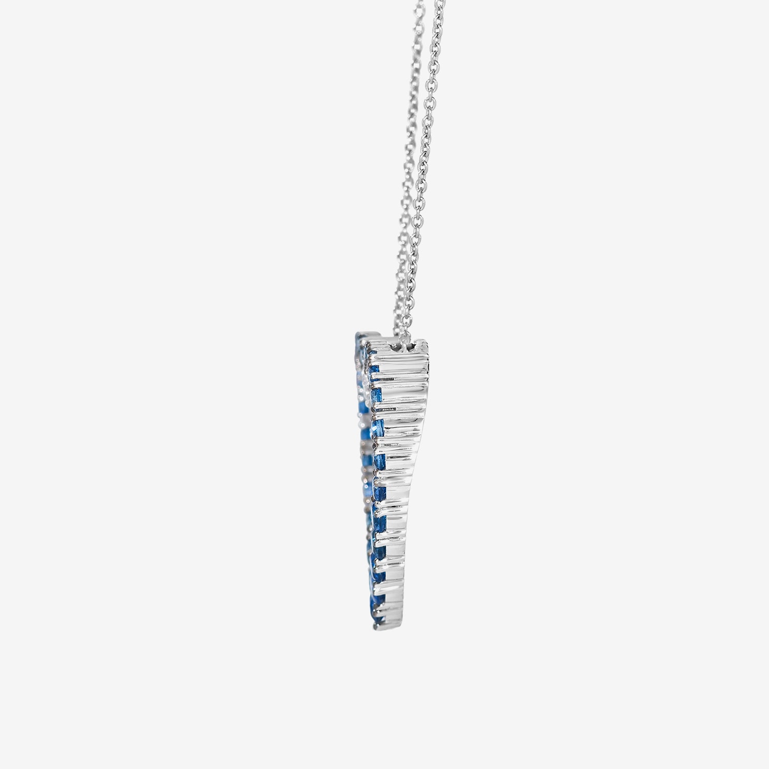 Le Vian Grand Sample Sale Le Vian Grand Sample Sale Limited Quantities! Womens Genuine Blue Sapphire 14K White Gold Heart 20 Inch Pendant Necklace