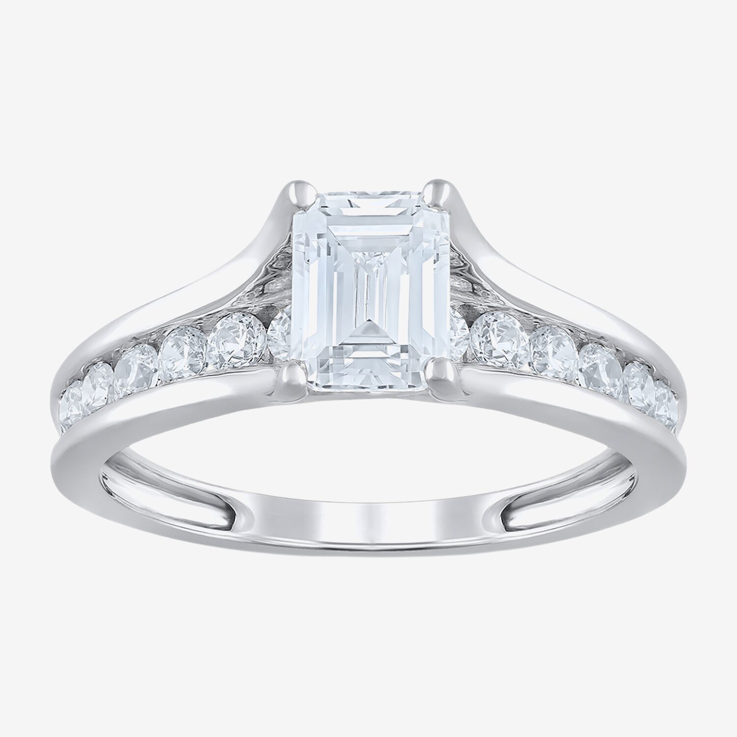 (F / Vs2) Womens 2 CT. T.W. Lab Grown White Diamond 10K Gold Side Stone Bridal Set