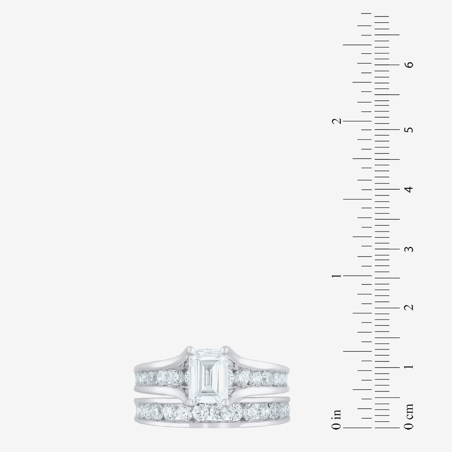 (F / Vs2) Womens 2 CT. T.W. Lab Grown White Diamond 10K Gold Side Stone Bridal Set