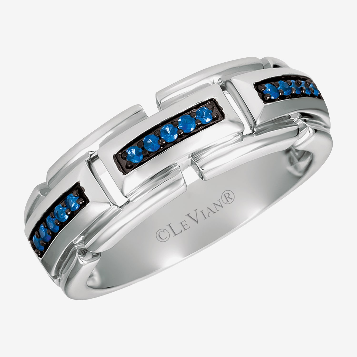 Le Vian Grand Sample Sale Le Vian Grand Sample Sale Limited Quantities! Mens Genuine Blue Sapphire 14K White Gold Fashion Ring