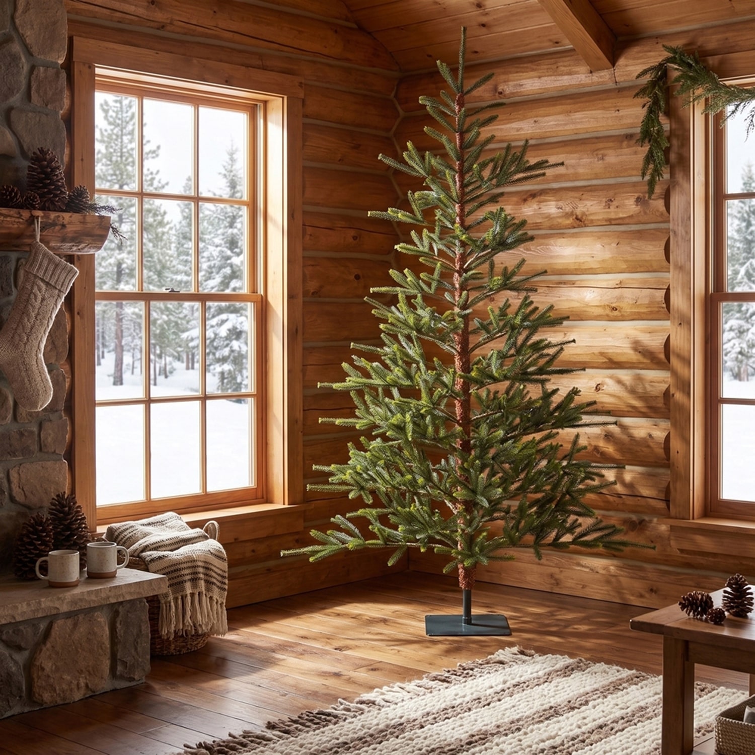 7' Unlit Pine Artificial Christmas Tree