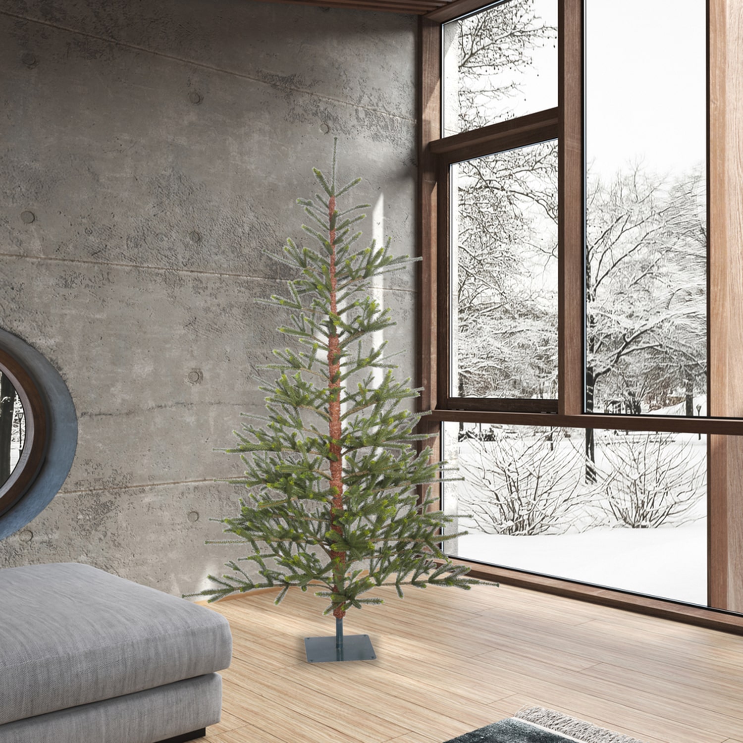 7' Unlit Pine Artificial Christmas Tree
