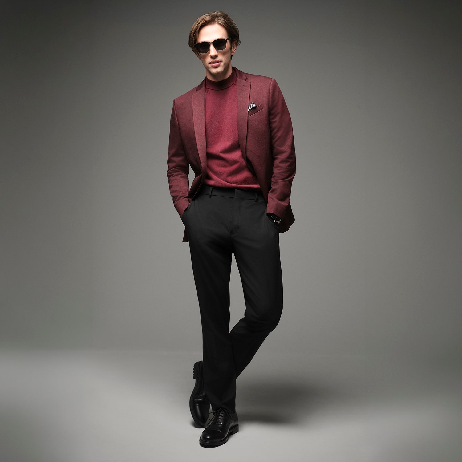 J. Ferrar 360 Stretch Knit Texture Mens Slim Fit Sport Coat