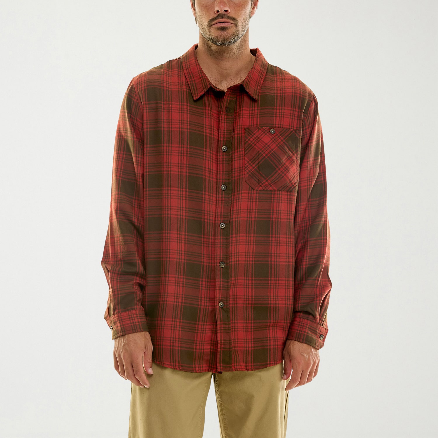 Hallstatt® Mens Long Sleeve Regular Fit Flannel Shirt