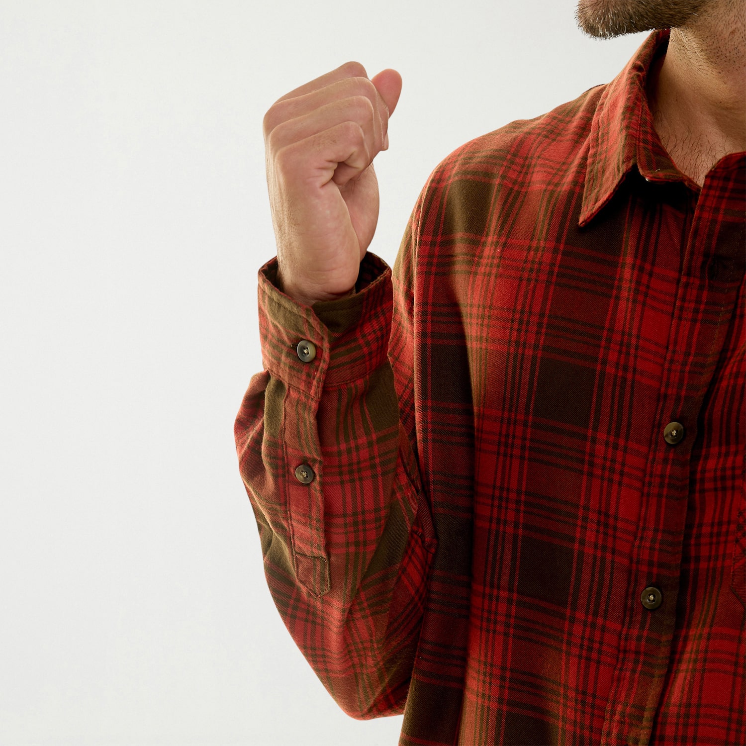 Hallstatt® Mens Long Sleeve Regular Fit Flannel Shirt