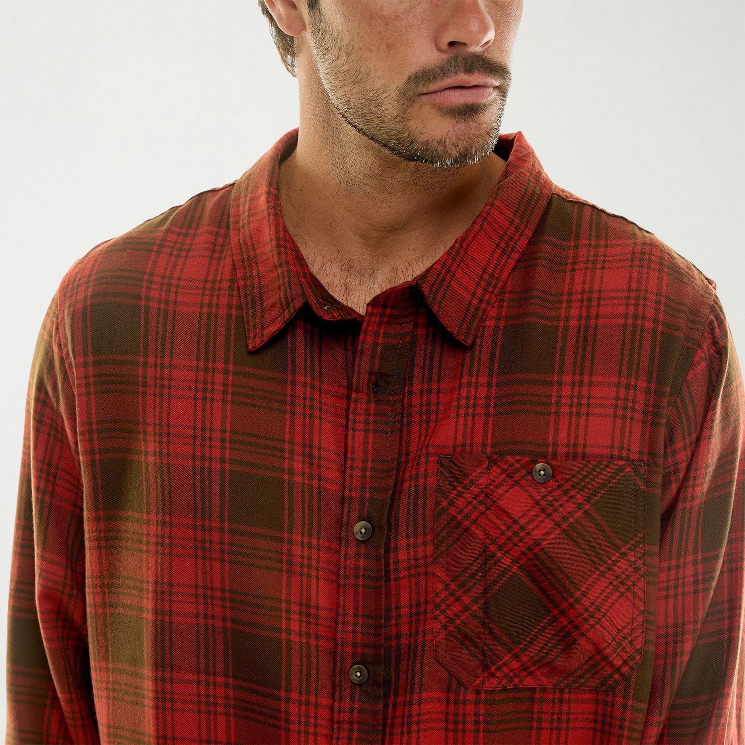 Hallstatt® Mens Long Sleeve Regular Fit Flannel Shirt