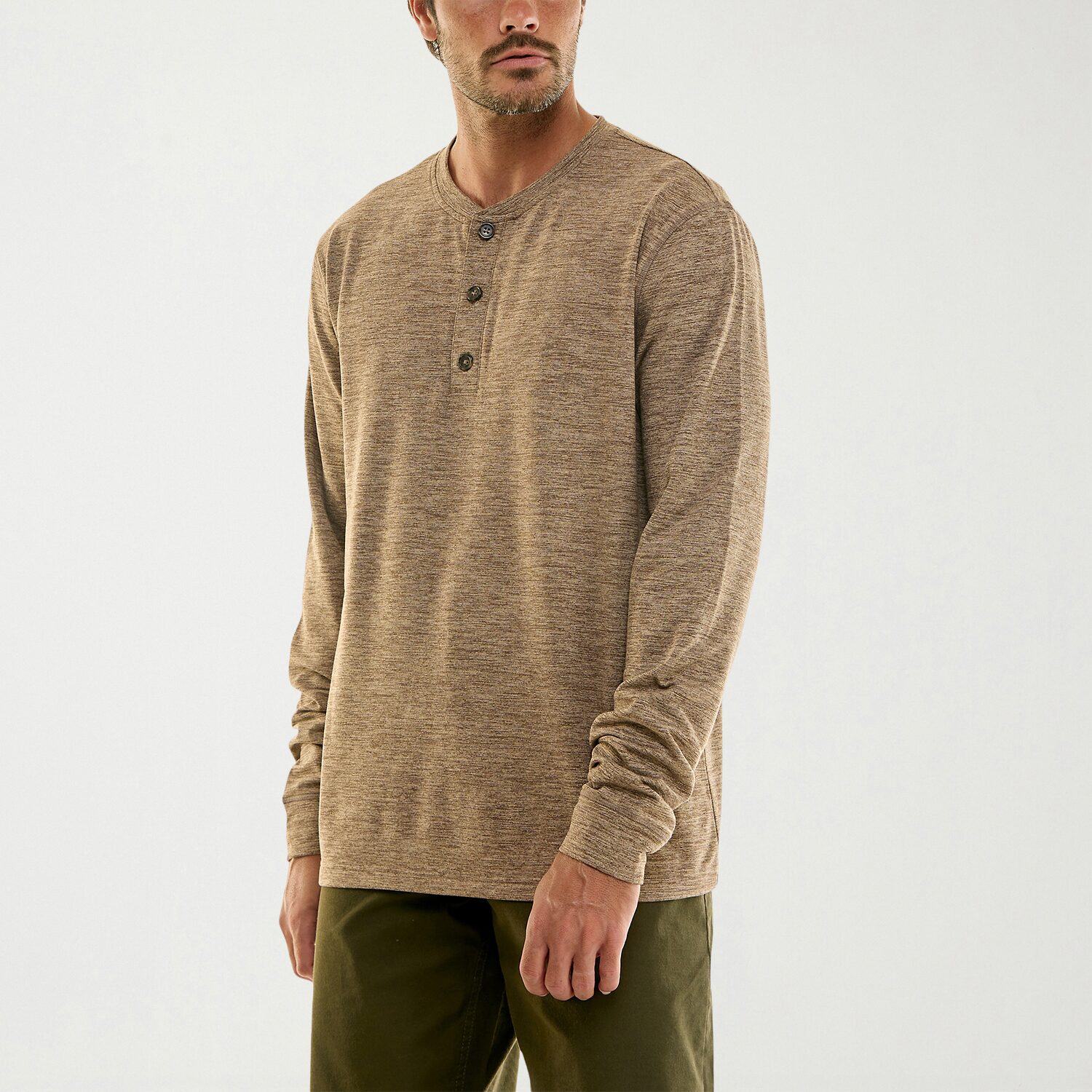 Hallstatt Workwear Mens Long Sleeve Regular Fit Henley Shirt