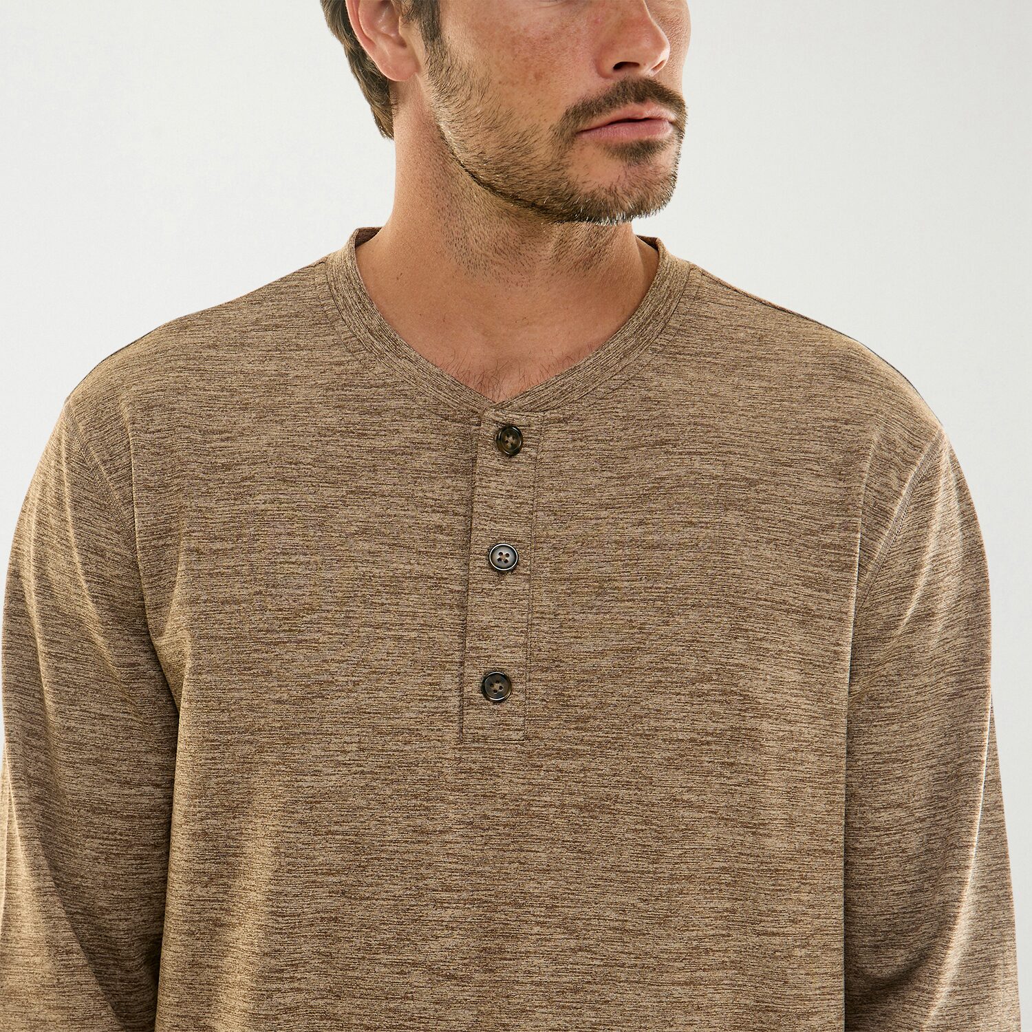 Hallstatt Workwear Mens Long Sleeve Regular Fit Henley Shirt