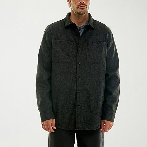 Hallstatt Workwear Mens Long Sleeve Regular Fit Button-down Shirt In Black