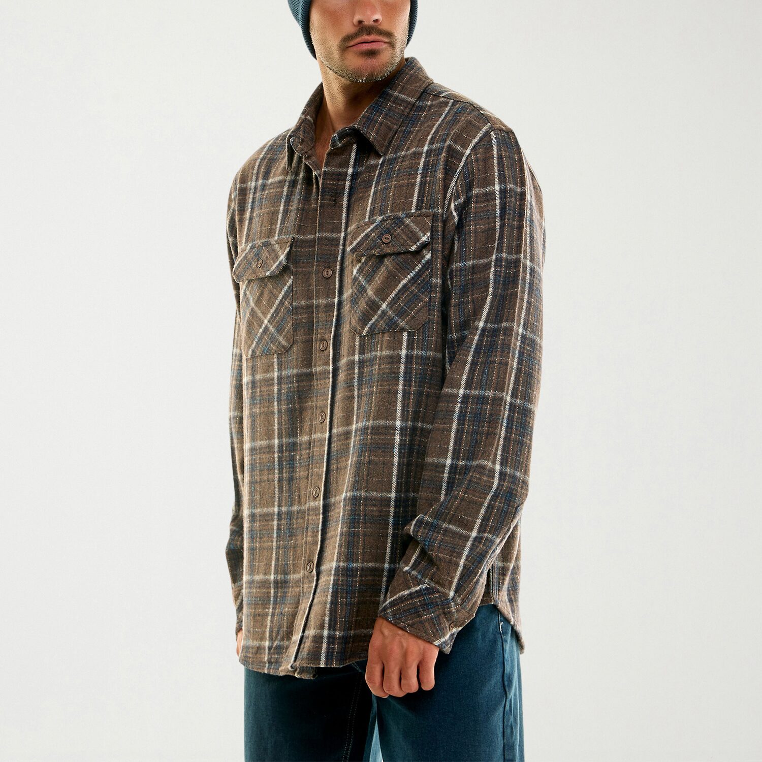 Hallstatt Workwear Mens Long Sleeve Regular Fit Flannel Shirt