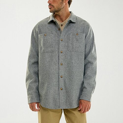 Hallstatt Workwear Mens Long Sleeve Regular Fit Button-down Shirt In Gray