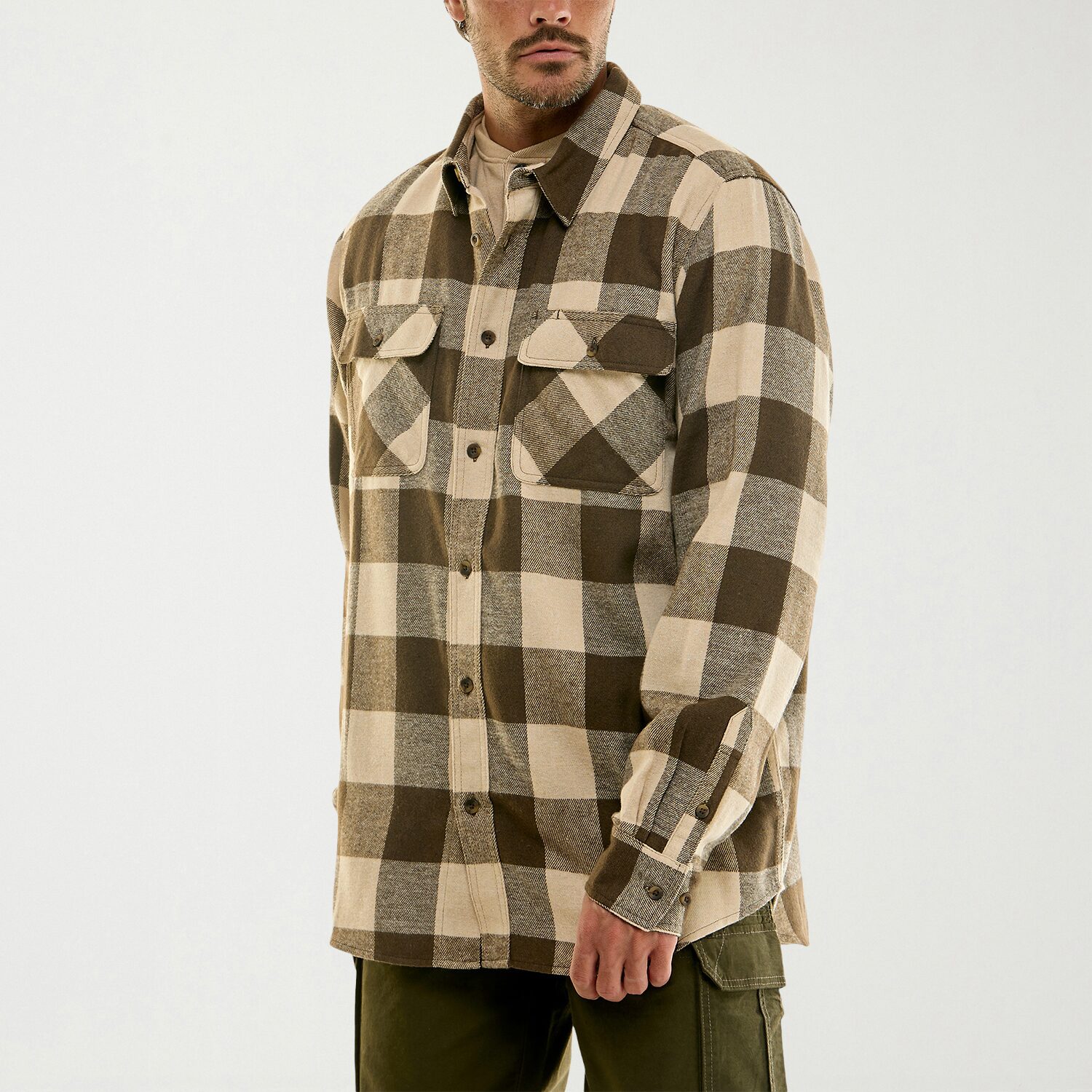 Hallstatt Workwear Mens Long Sleeve Regular Fit Flannel Shirt