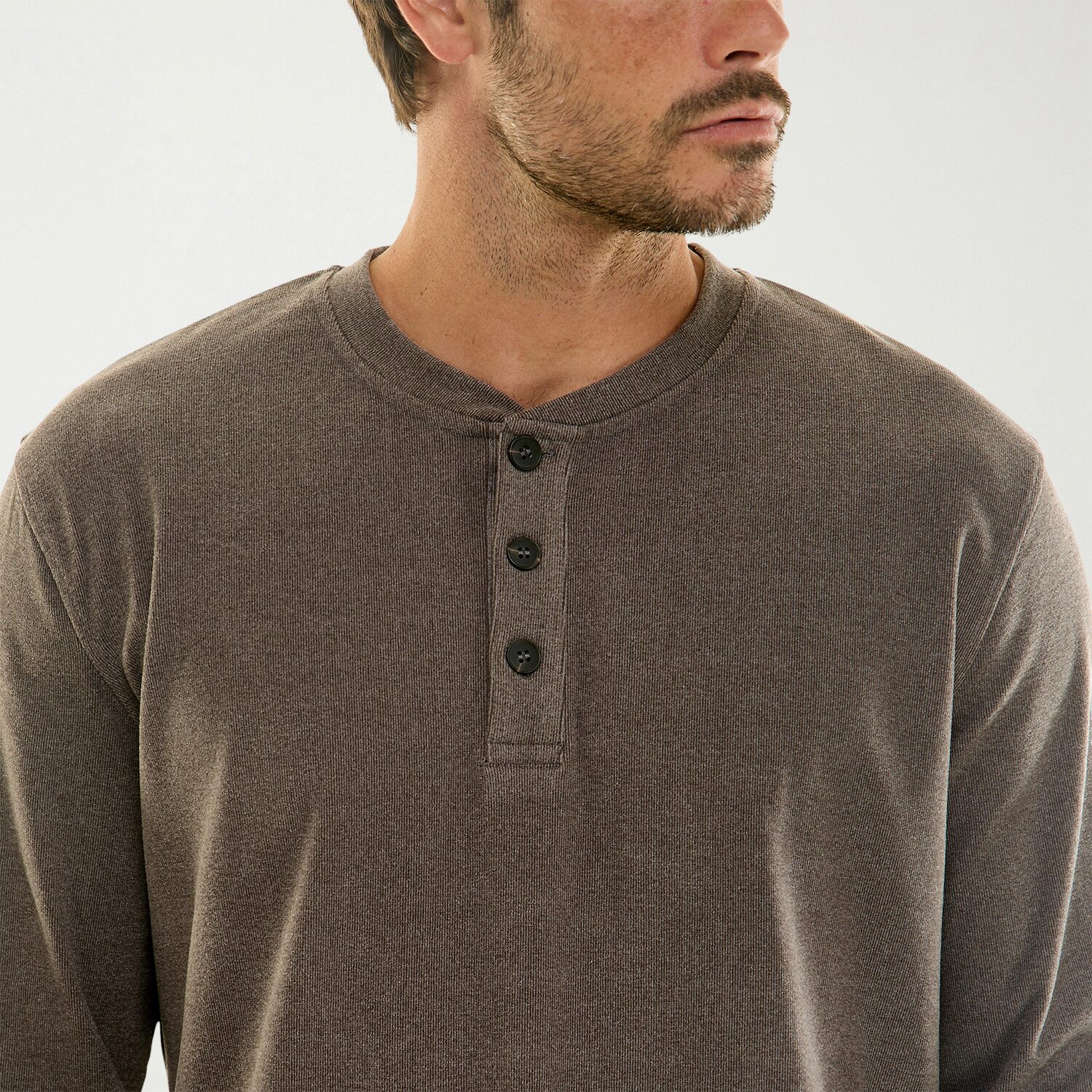 Hallstatt Workwear Mens Long Sleeve Regular Fit Henley Shirt