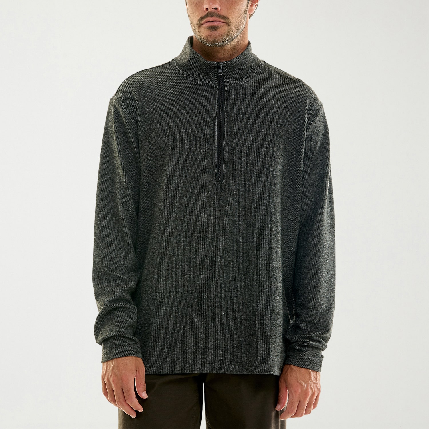 Hallstatt® Mens Mock Neck Long Sleeve Quarter-Zip Pullover