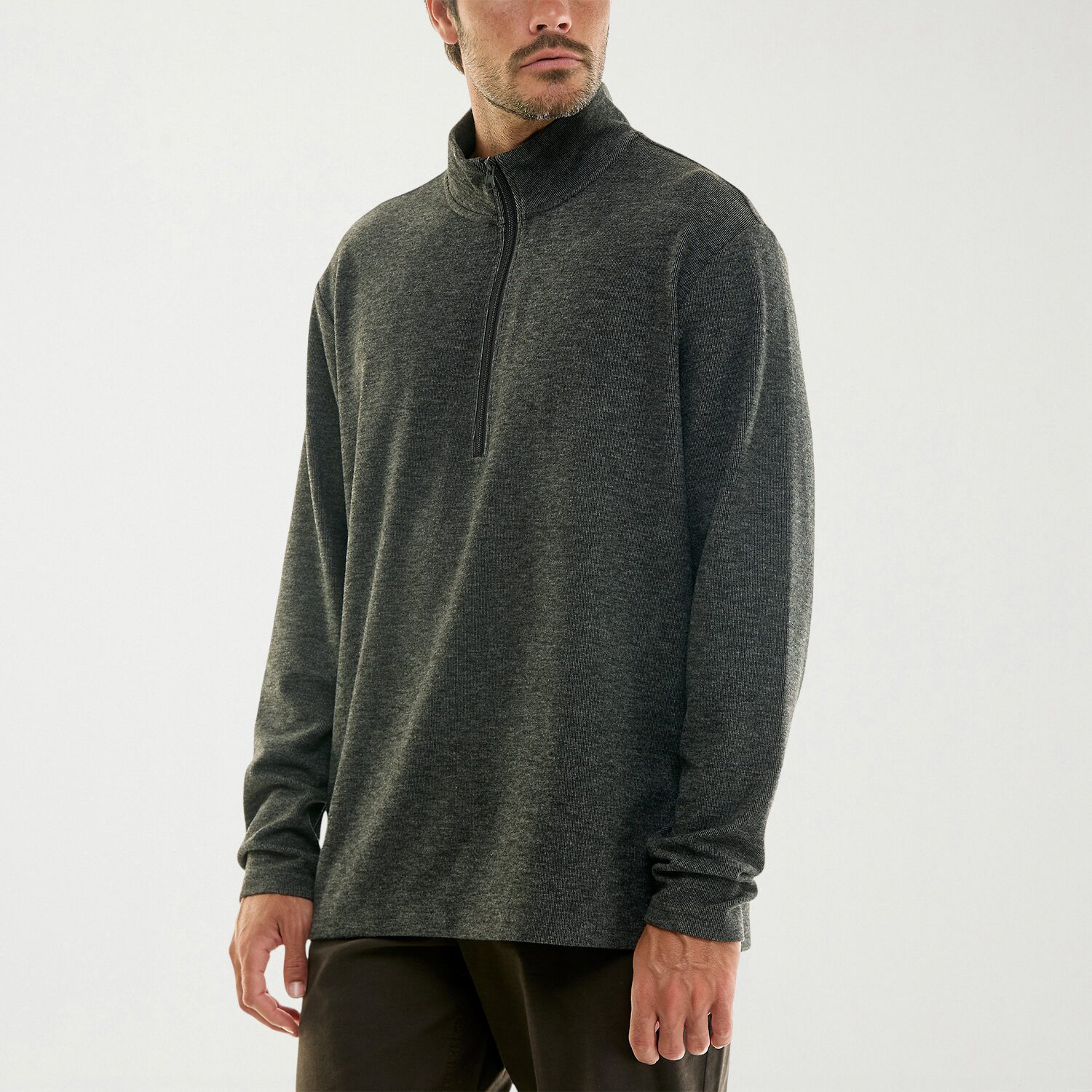 Hallstatt® Mens Mock Neck Long Sleeve Quarter-Zip Pullover