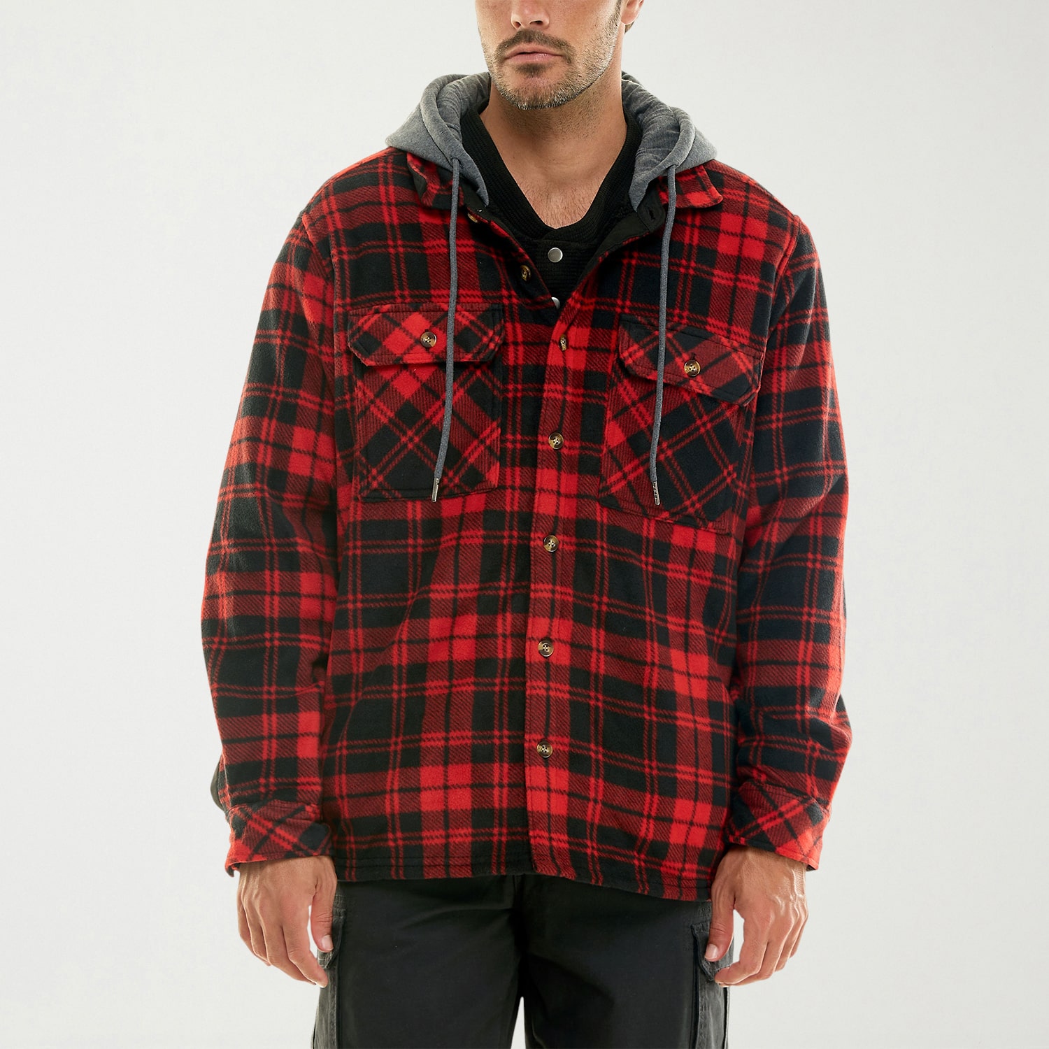 Hallstatt Workwear Mens Hooded Sherpa Lined Midweight Work Jacket