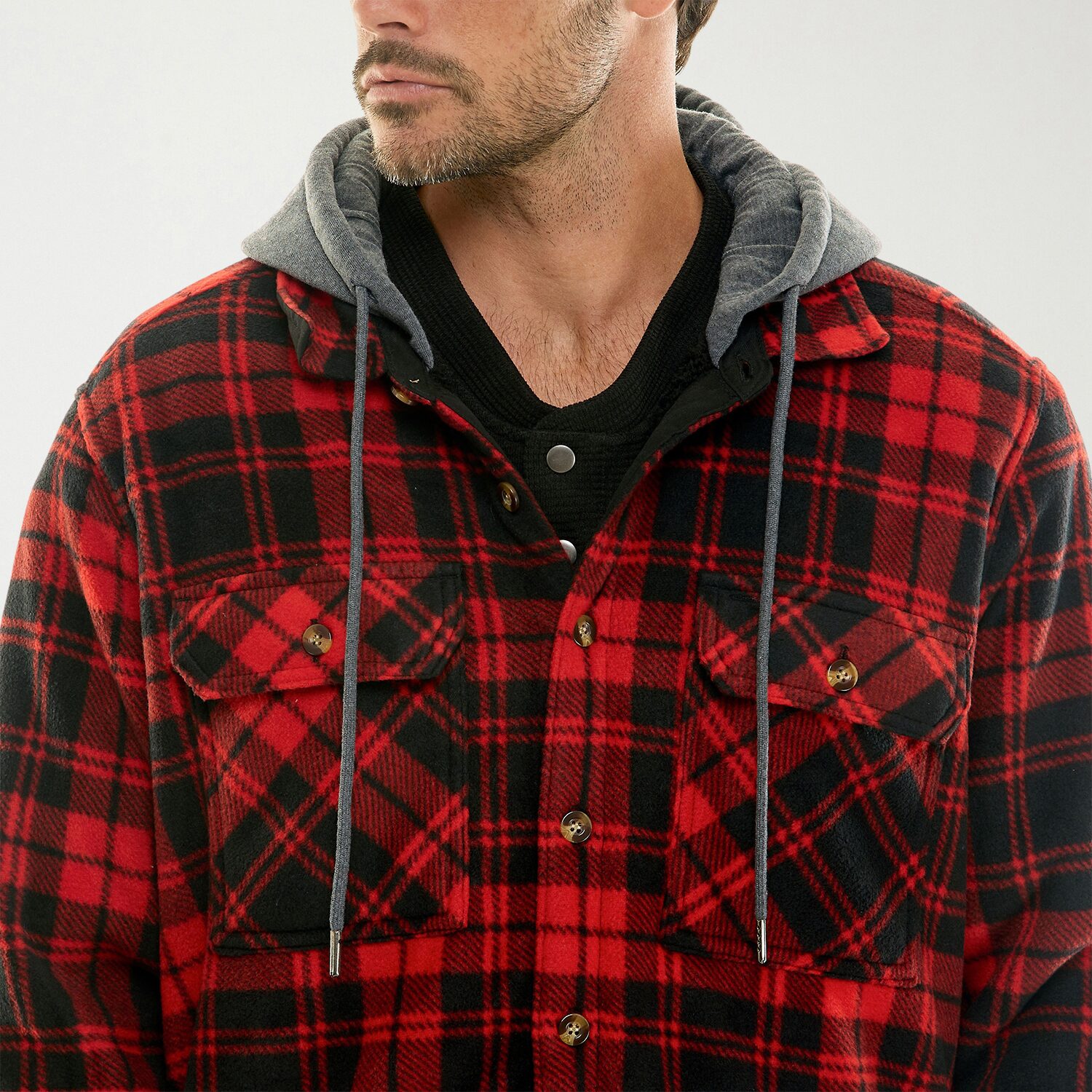 Hallstatt Workwear Mens Hooded Sherpa Lined Midweight Work Jacket