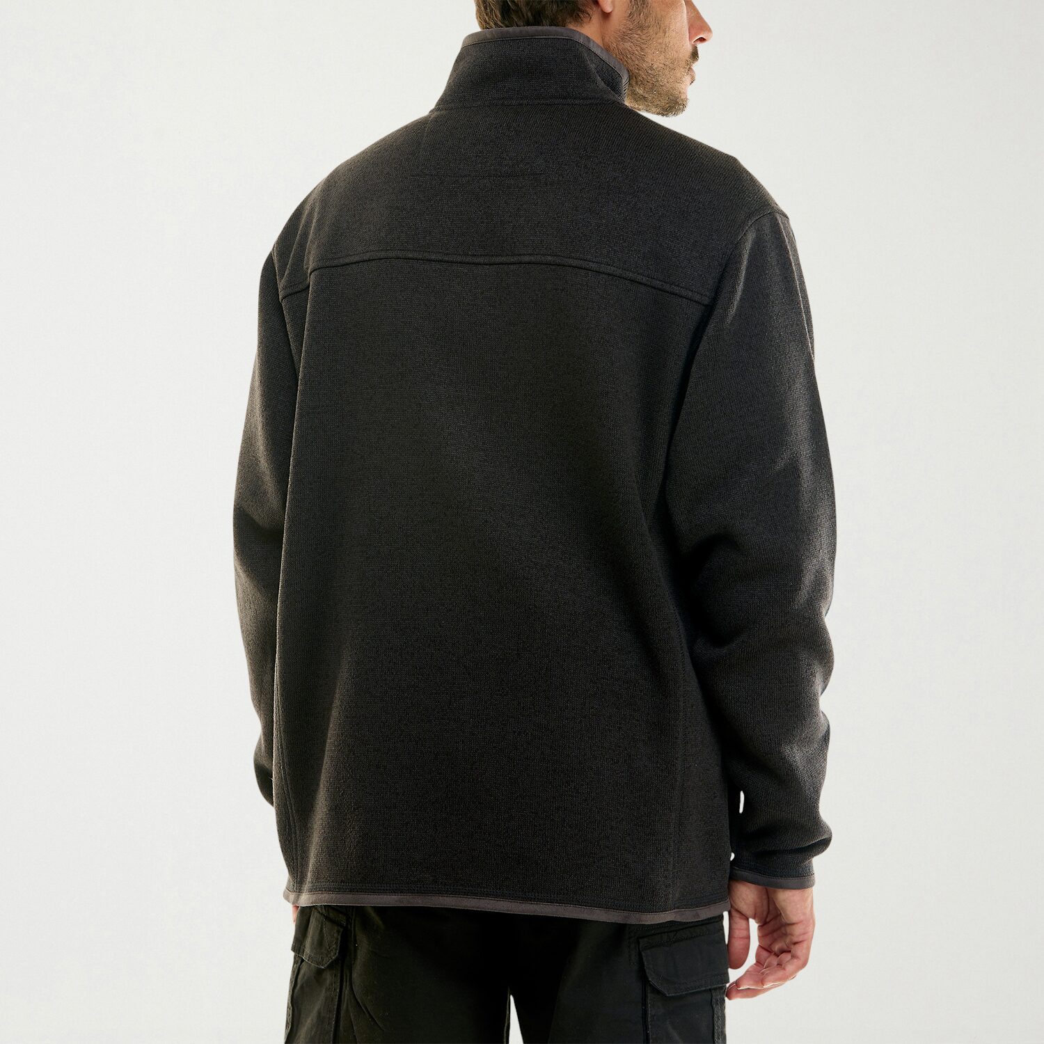 Hallstatt Workwear Mens Mock Neck Long Sleeve Fleece Quarter-Zip Pullover Sweater