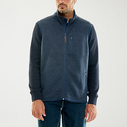Hallstatt Workwear Mens Midweight Fleece Vest In Blue