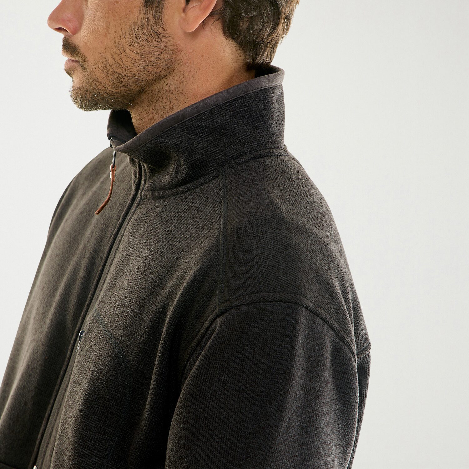 Hallstatt Workwear Mens Mock Neck Long Sleeve Fleece Quarter-Zip Pullover Sweater