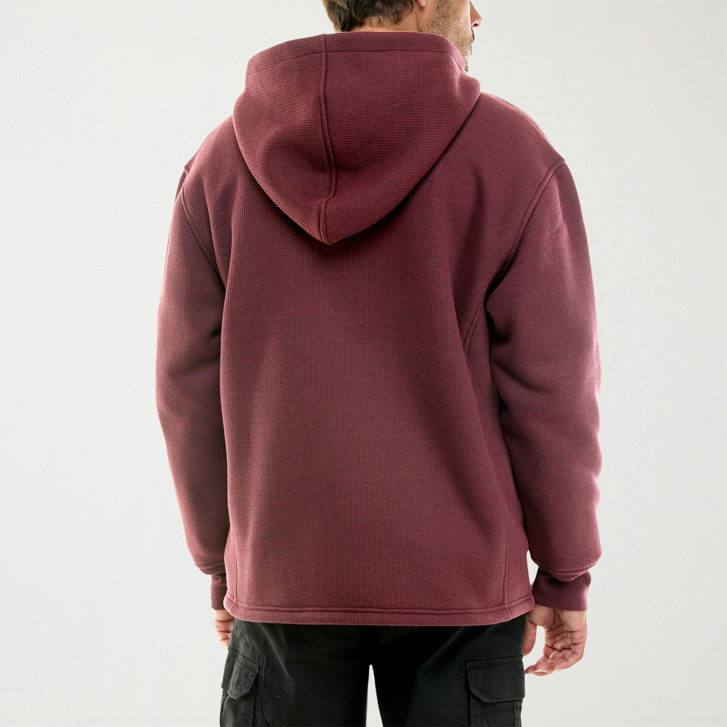 Hallstatt Workwear Mens Hooded Sherpa Lined Midweight Shirt Jacket