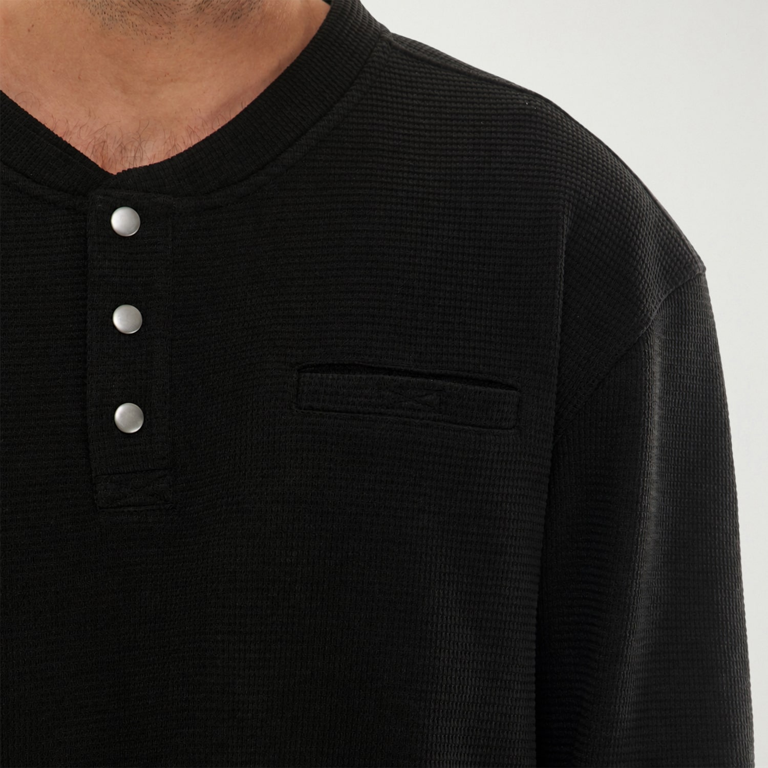 Hallstatt Workwear Mens Henley Neck Long Sleeve Regular Fit Thermal Top