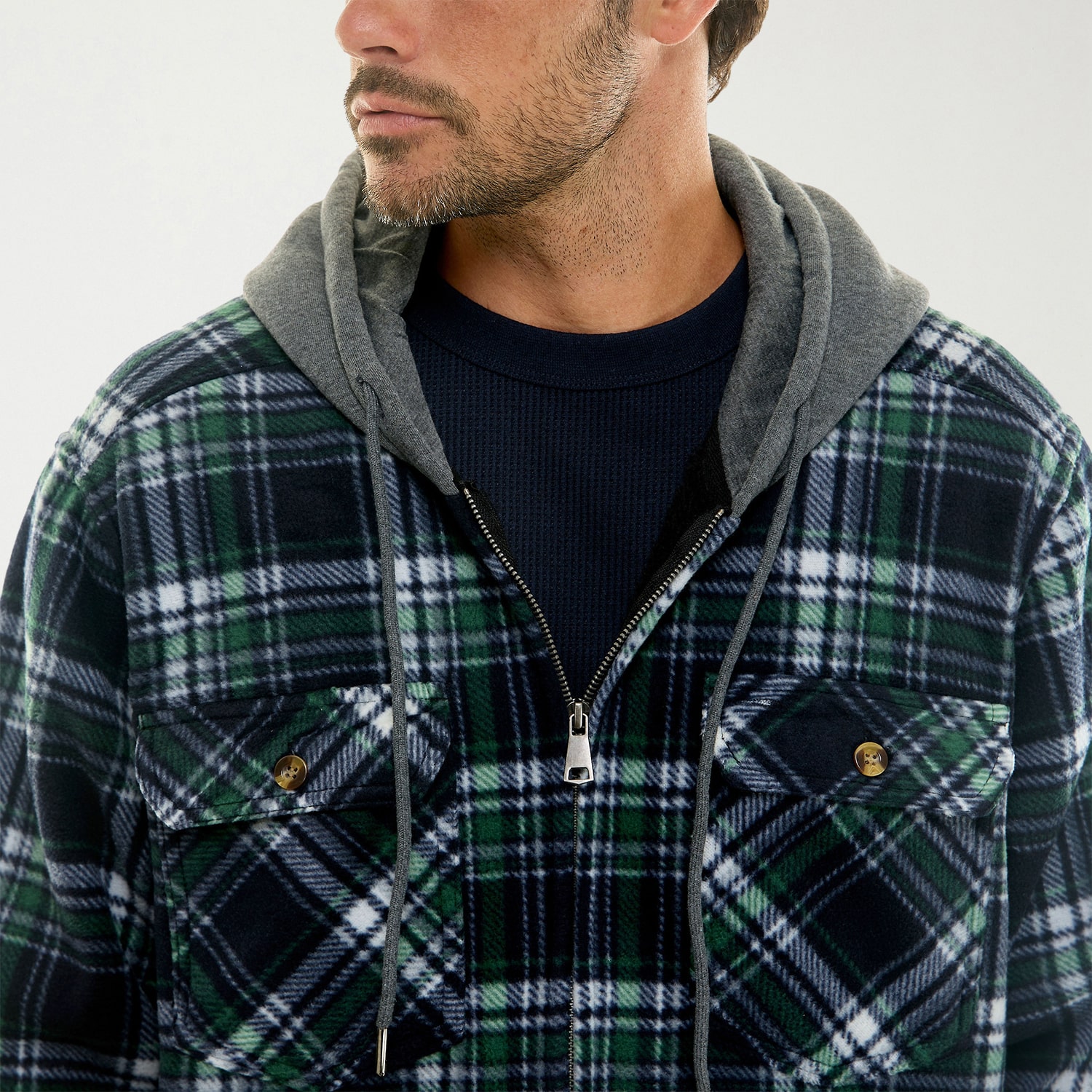 Hallstatt Workwear Mens Hooded Sherpa Lined Midweight Work Jacket
