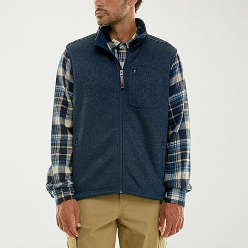 Hallstatt Workwear Mens Midweight Fleece Vest In Blue