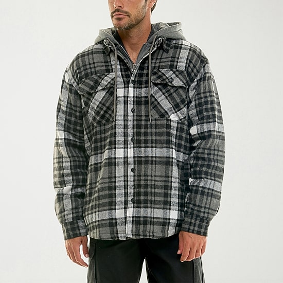 Hallstatt Workwear Mens Hooded Midweight Shirt Jacket