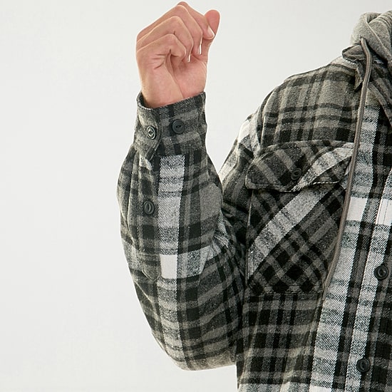 Hallstatt Workwear Mens Hooded Midweight Shirt Jacket