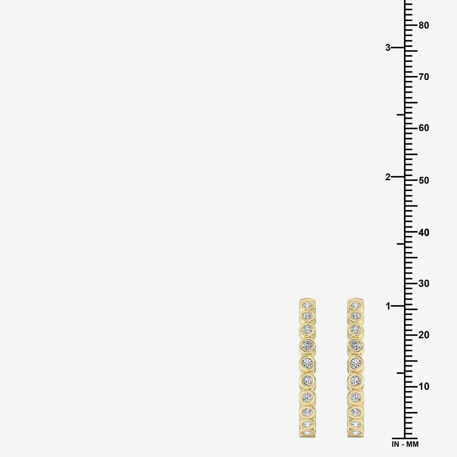 (F / Si1-Si2) Womens 1 CT. T.W. Lab Grown White Diamond 14K Gold Over Brass 26.3mm Hoop Earrings