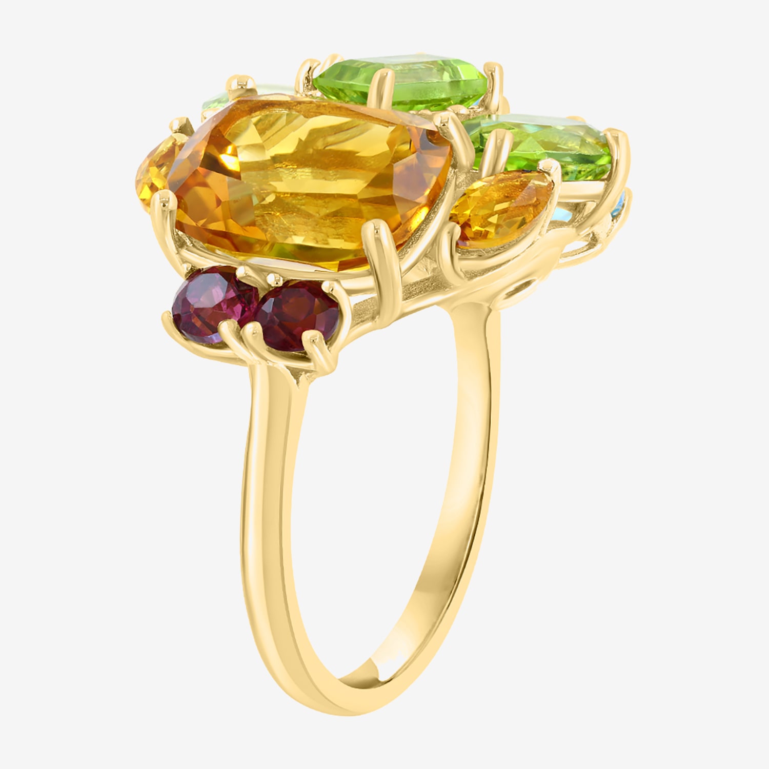 Effy Final Call Limited Quantities! Womens Genuine Multi Color 14K Gold Cocktail Ring