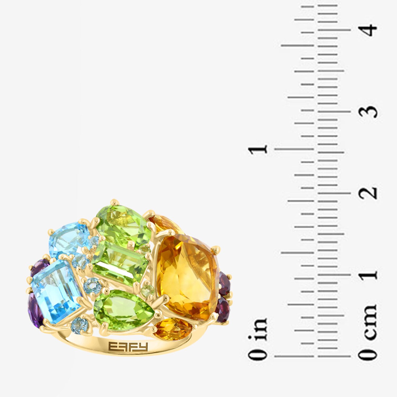 Effy Final Call Limited Quantities! Womens Genuine Multi Color 14K Gold Cocktail Ring