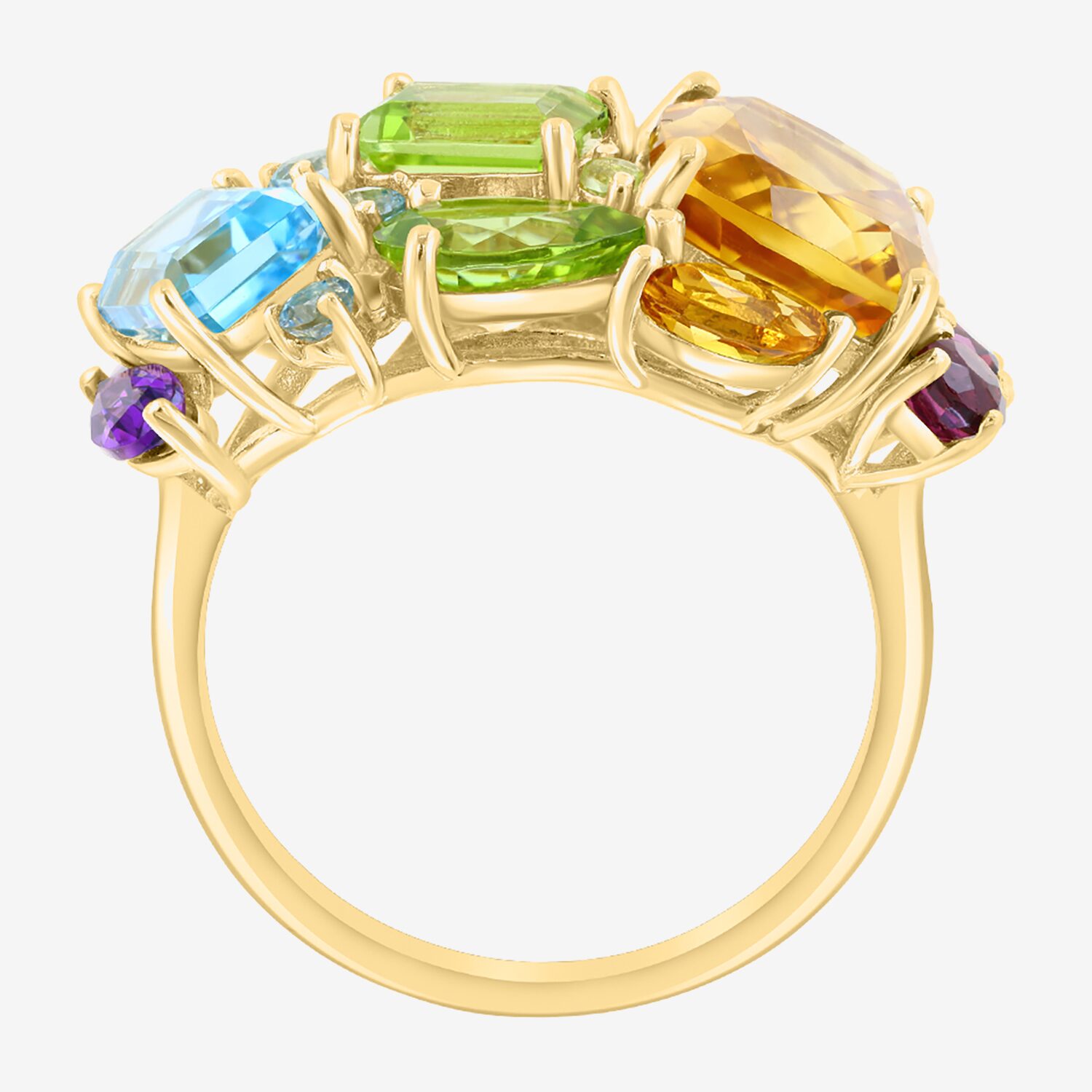 Effy Final Call Limited Quantities! Womens Genuine Multi Color 14K Gold Cocktail Ring