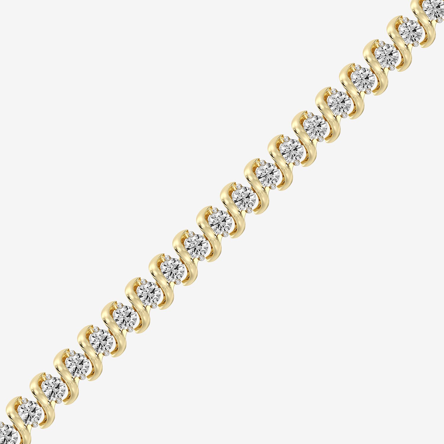 (F/ Si1-Si2) Womens 4 CT. T.W. Lab Grown White Diamond 14K Gold Over Silver 7.5 Inch Tennis Bracelet
