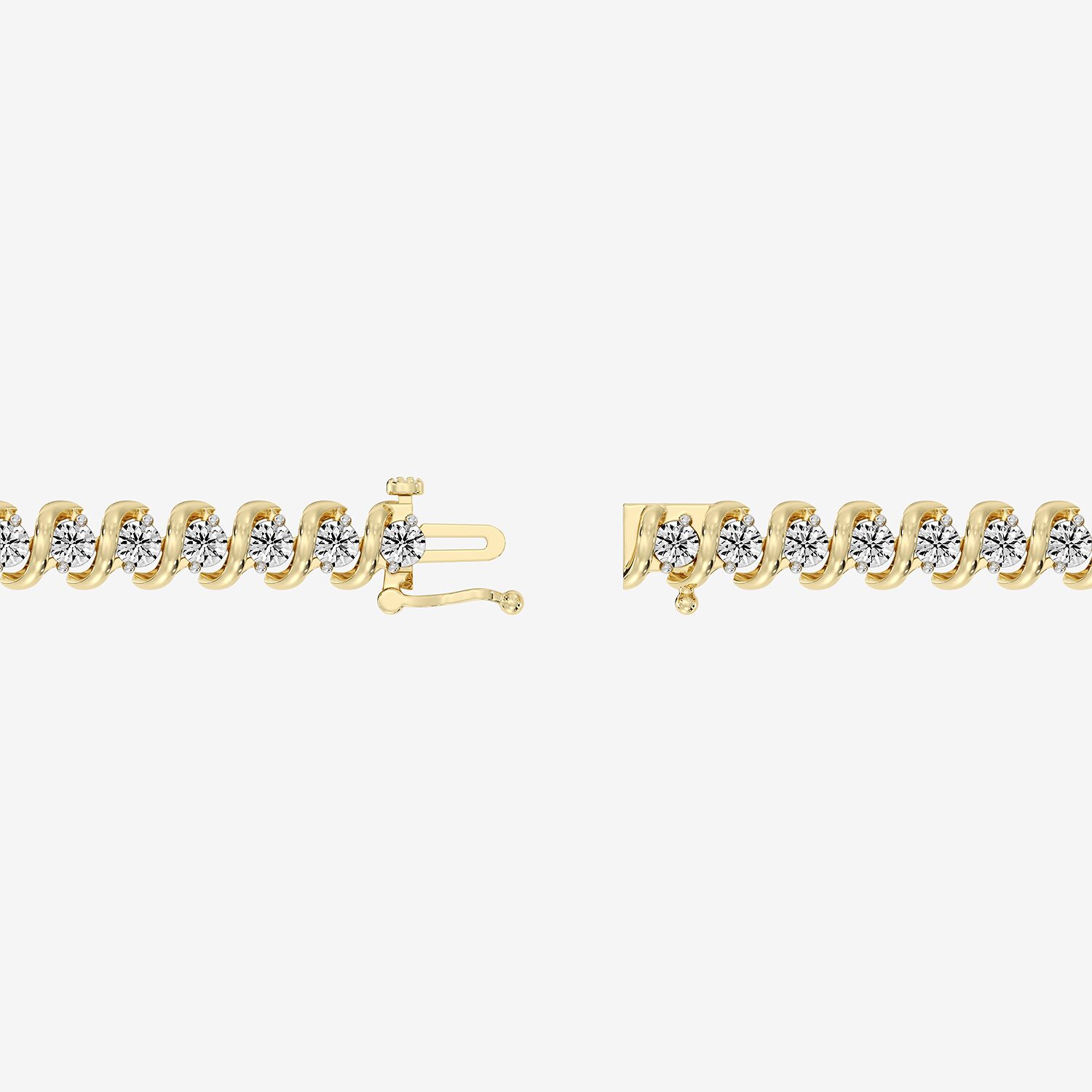 (F/ Si1-Si2) Womens 4 CT. T.W. Lab Grown White Diamond 14K Gold Over Silver 7.5 Inch Tennis Bracelet