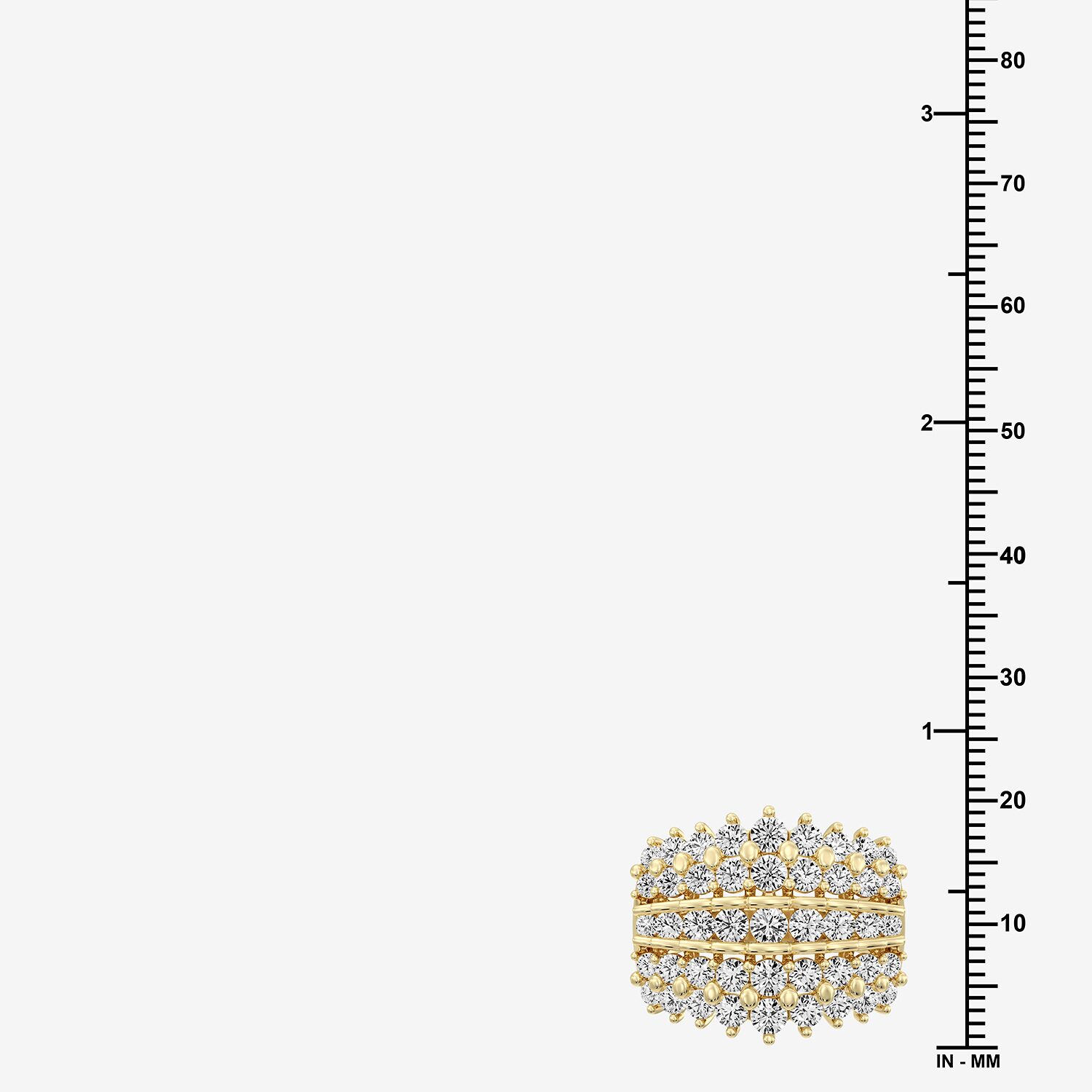 (F / Si1-Si2) Womens 2.5MM 3 CT. T.W. Lab Grown White Diamond 14K Gold Over Silver Band