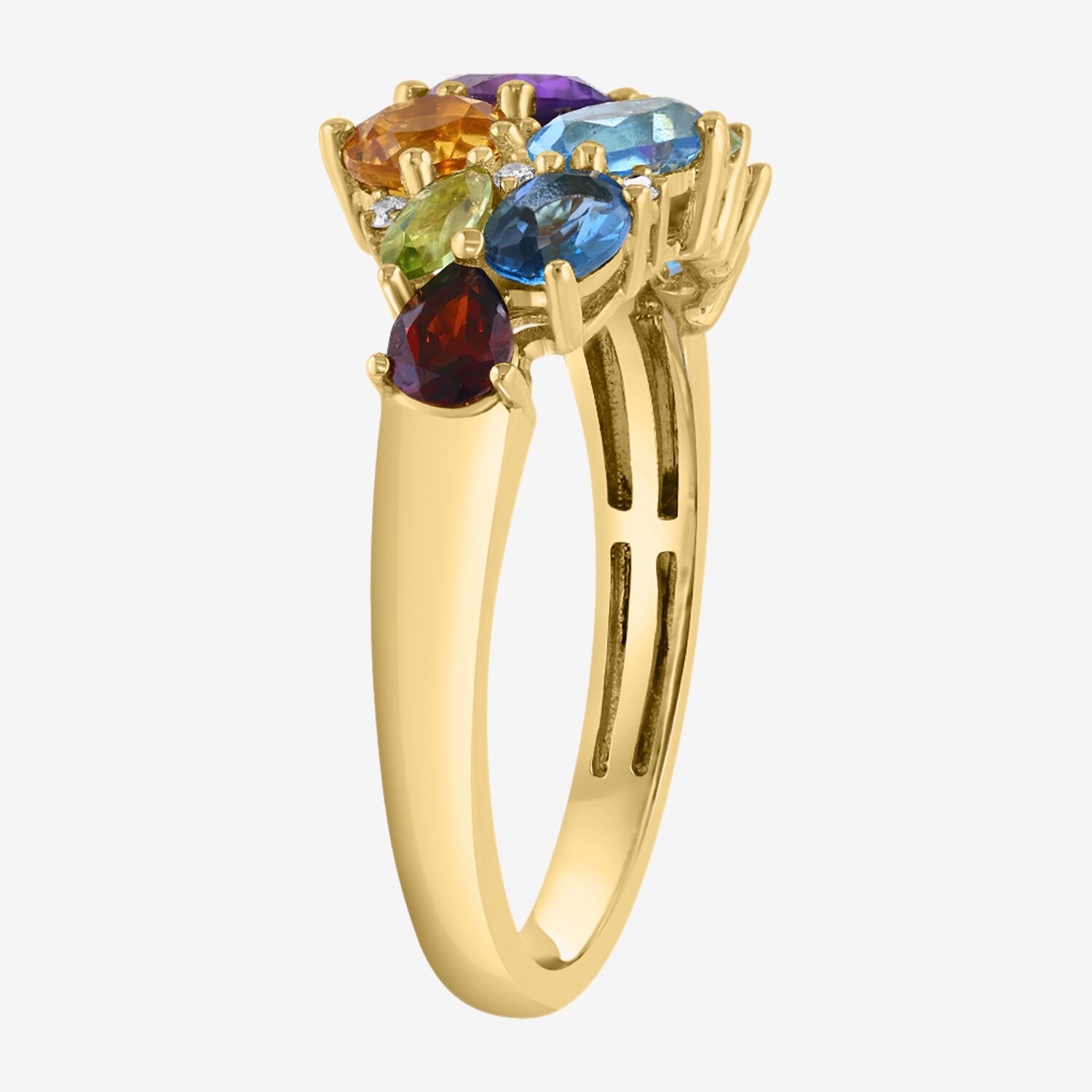 Effy Final Call Limited Quantities! Womens Diamond Accent Genuine Multi Color 14K Gold Cocktail Ring