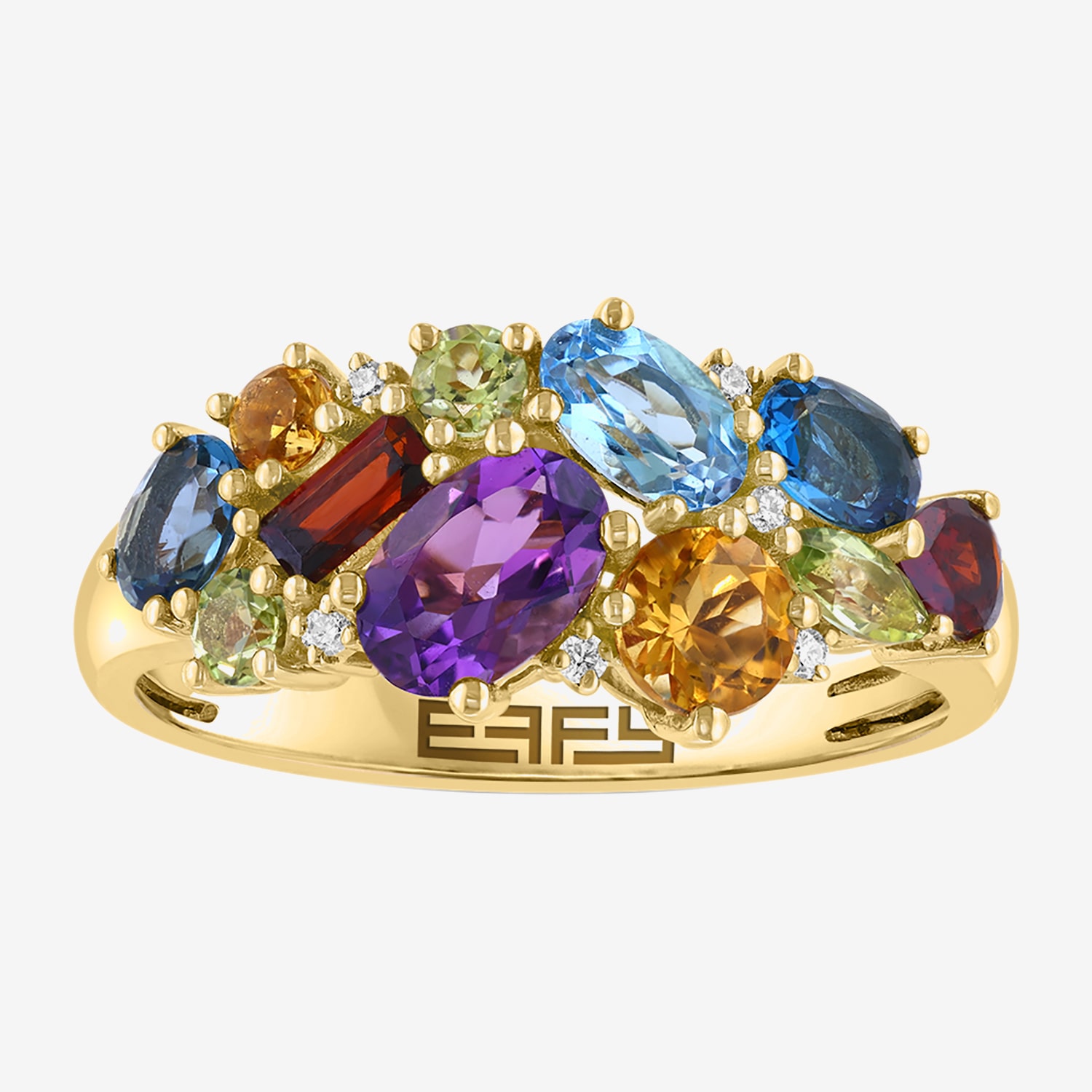 Effy Final Call Limited Quantities! Womens Diamond Accent Genuine Multi Color 14K Gold Cocktail Ring