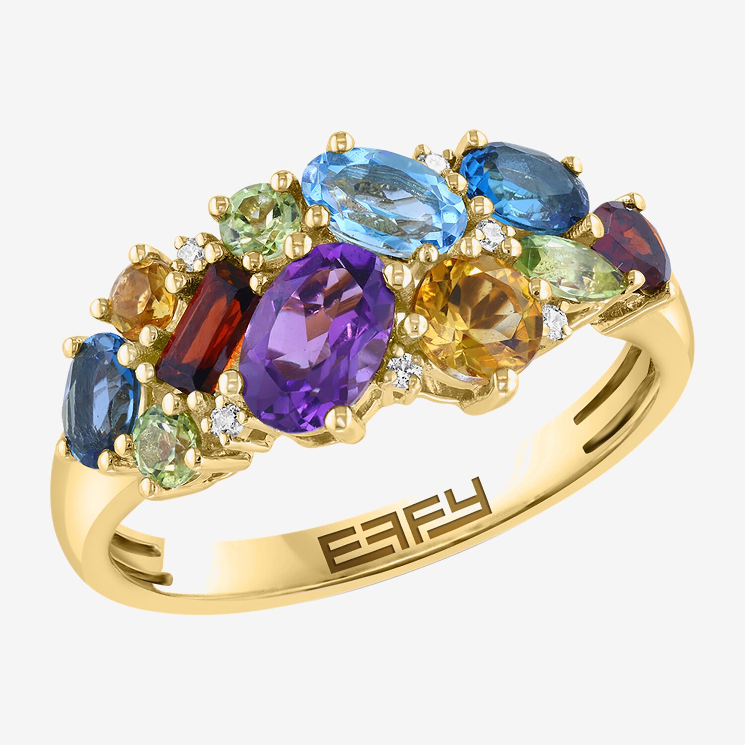 Effy Final Call Limited Quantities! Womens Diamond Accent Genuine Multi Color 14K Gold Cocktail Ring