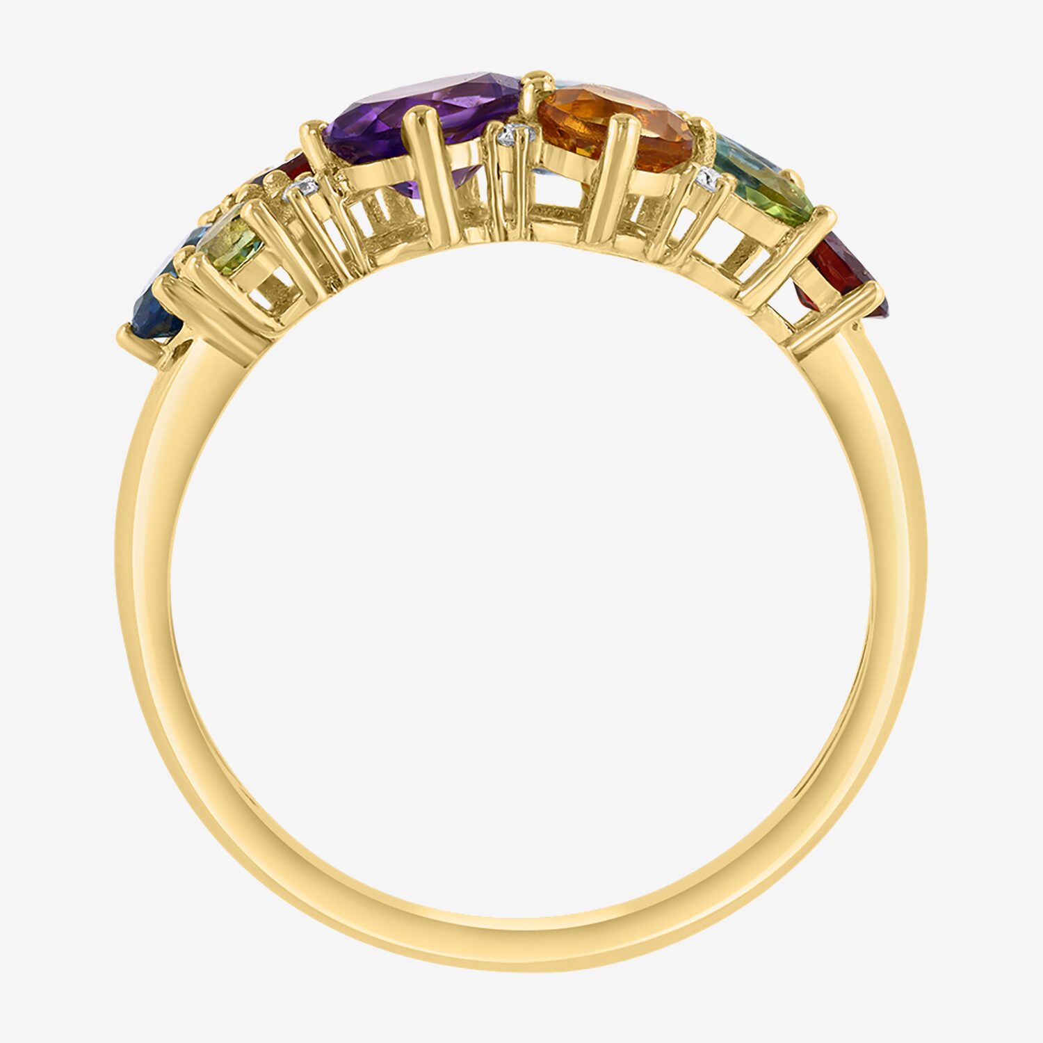 Effy Final Call Limited Quantities! Womens Diamond Accent Genuine Multi Color 14K Gold Cocktail Ring