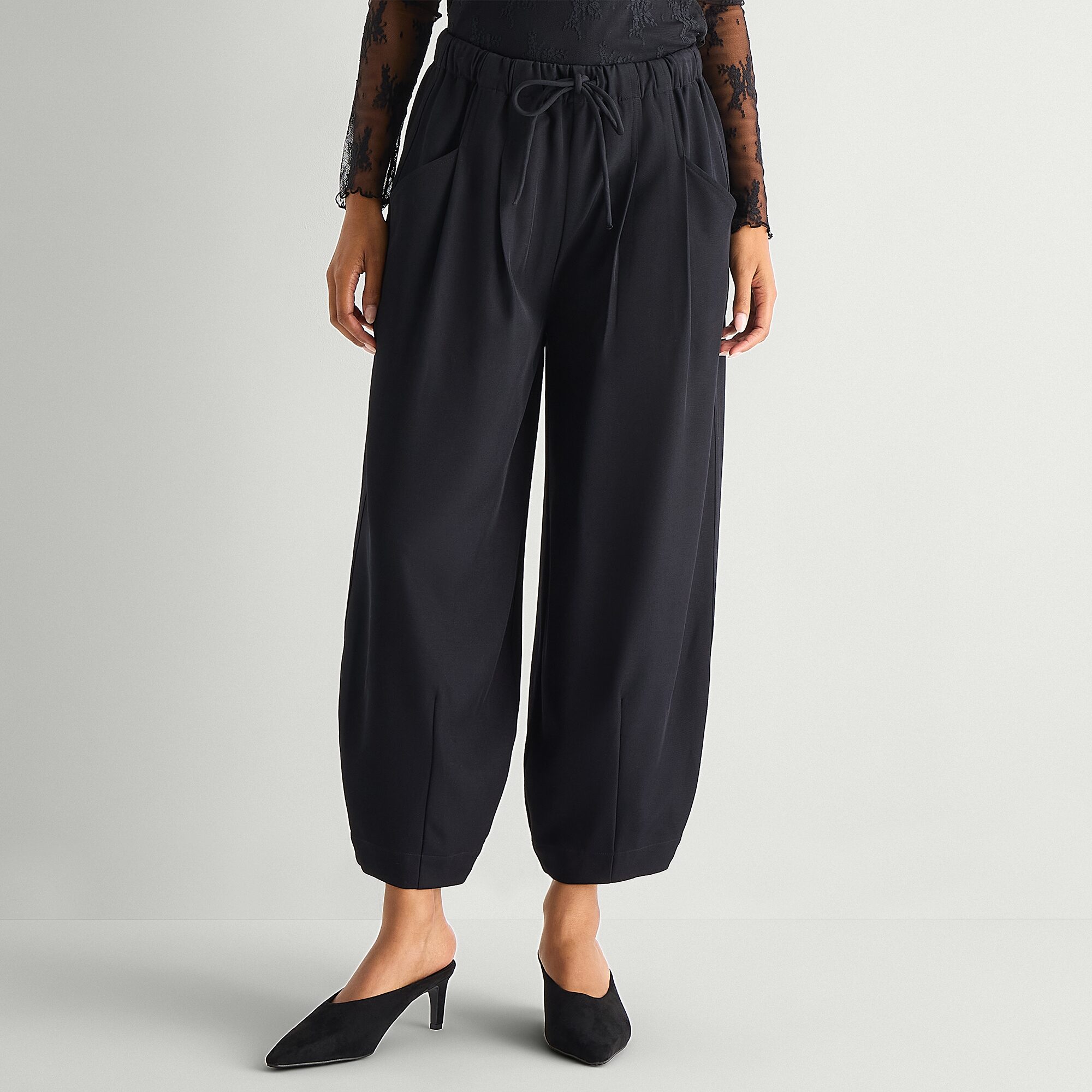 A.N.A Womens Cinched Mid Rise Pull-On Pant
