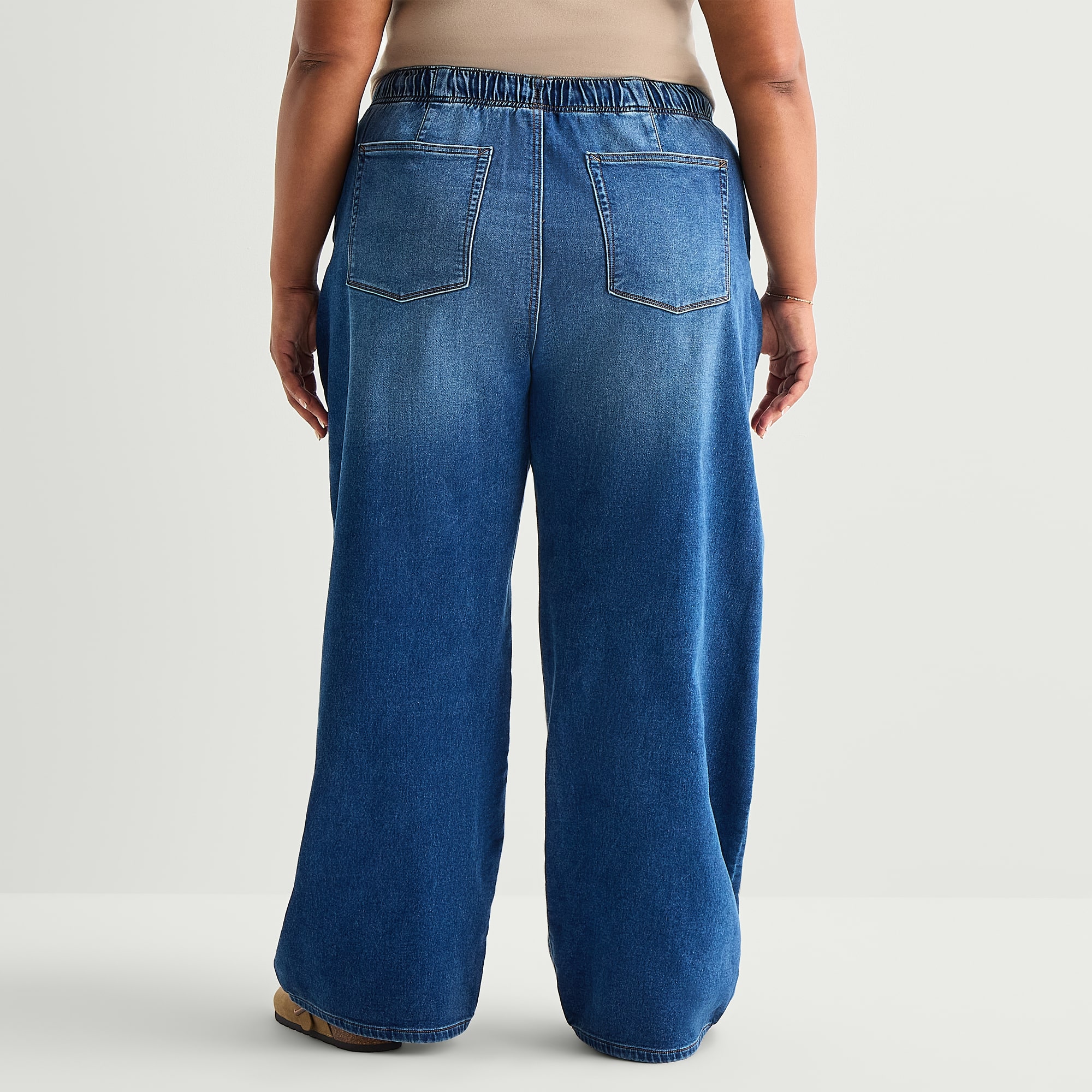 A.N.A Cozy Womens Plus Low Rise Straight Leg Jean