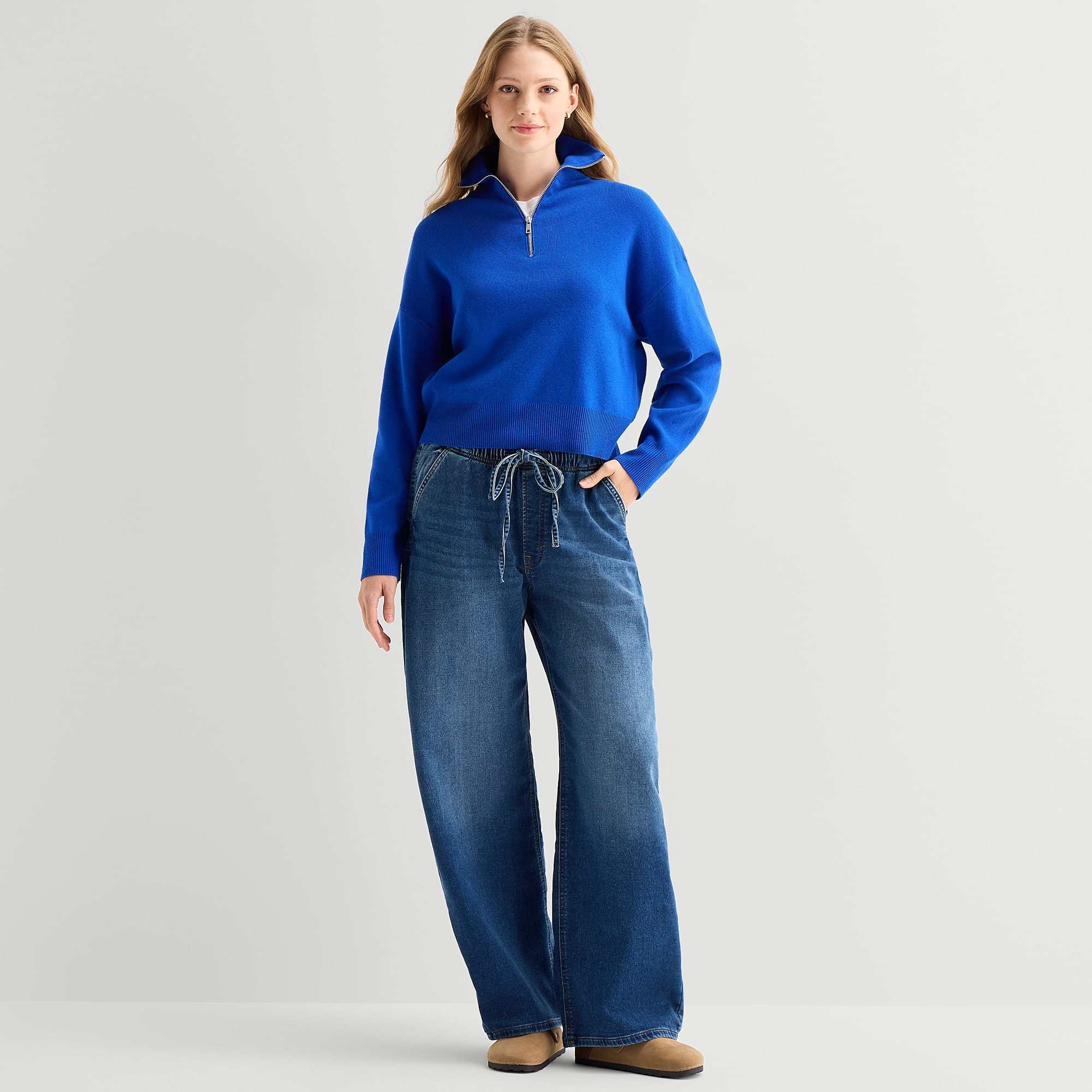A.N.A Cozy Womens Low Rise Straight Leg Jean