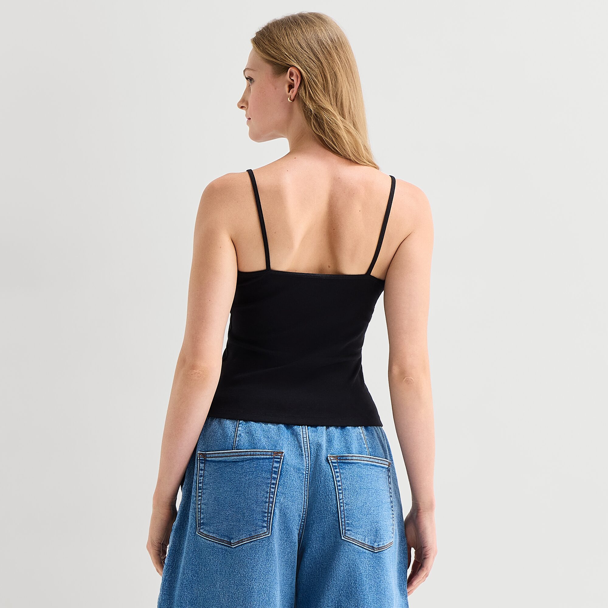 A.N.A Womens V Neck Sleeveless Lace Trim Camisole