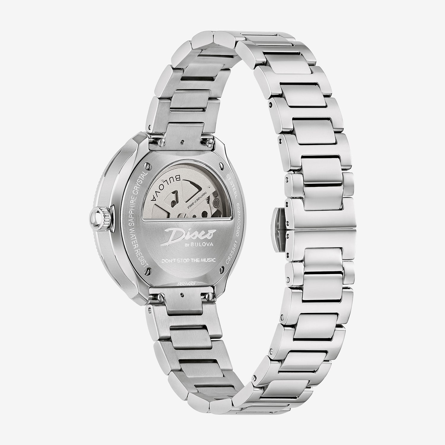 Bulova Disco By Bulova Mens Automatic Silver Tone Stainless Steel Bracelet Watch 96b485