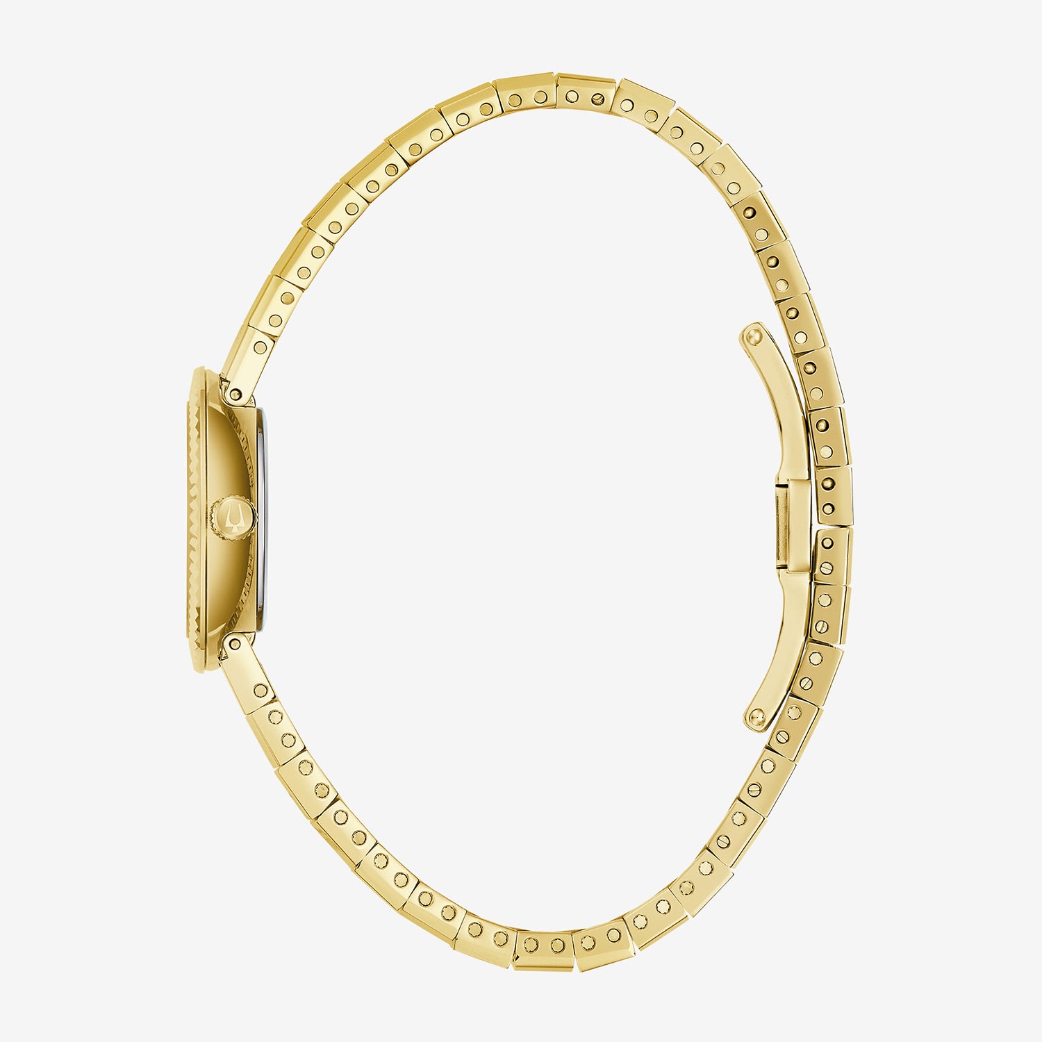 Bulova Disco By Bulova Womens Gold Tone Stainless Steel Bracelet Watch 97l205