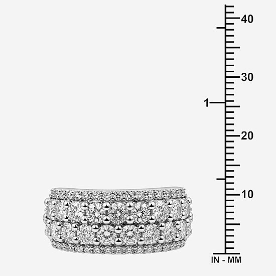 Limited Quantities! Womens 4.5MM 3 CT. T.W. Lab Grown White Diamond Sterling Silver Band